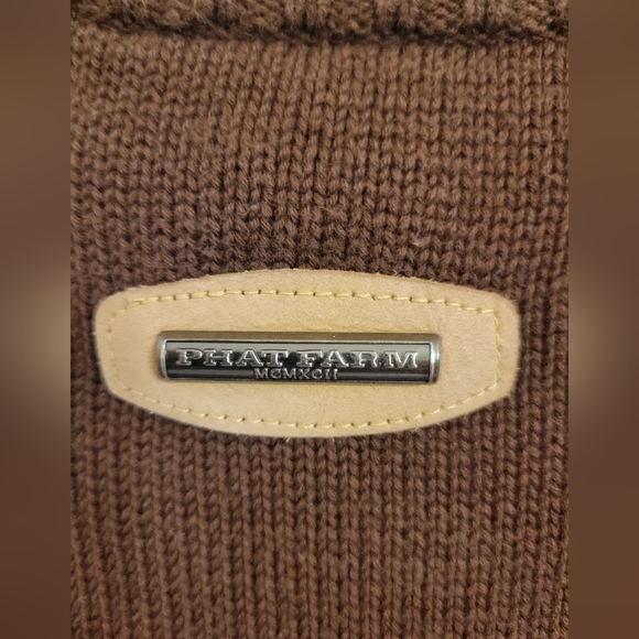 VINTAGE PHAT FARM OVERSIZED ARGYLE SWEATER Sz XL - Picture 6 of 8